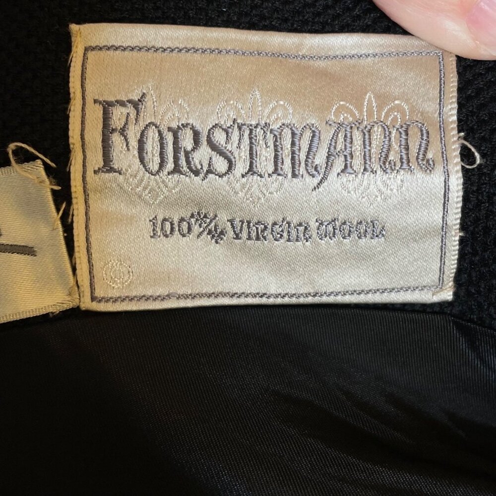 Vintage Forstmann Zelinka Matlick Textured Button Up Coat, S - Picture 9 of 10